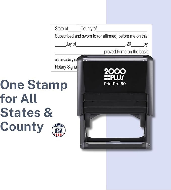Professional Jurat Notary Stamps Self Inking Stamp for Sworn and Subscribed Notary Rubber Stamp
