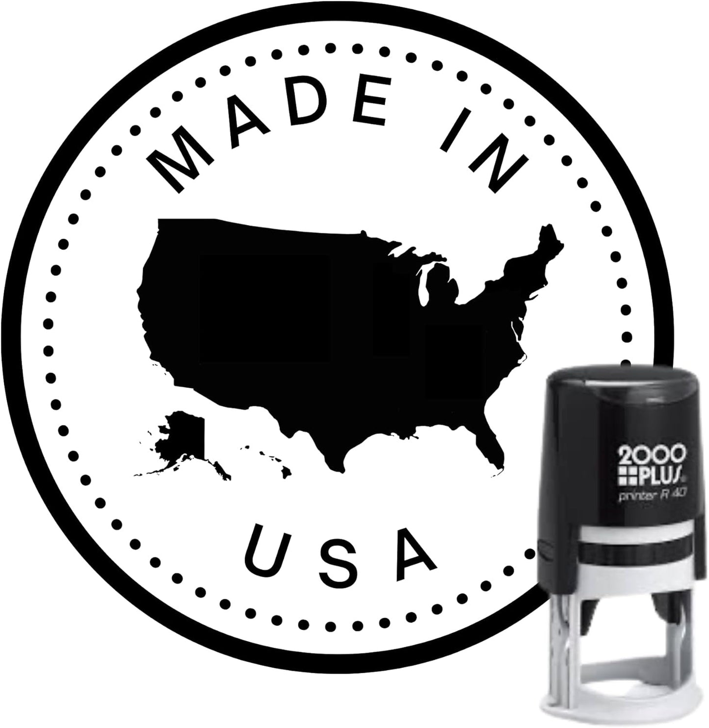 Made in USA' Stamp Self-Inking – Compact Stamp for Local Businesses, Handmade Goods, and Craft Branding