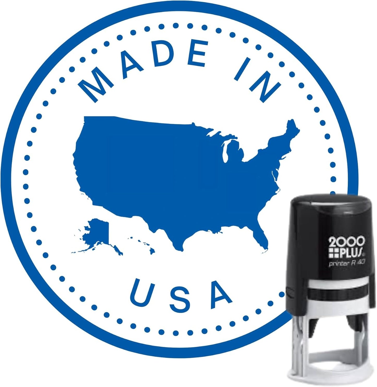 Made in USA' Stamp Self-Inking – Compact Stamp for Local Businesses, Handmade Goods, and Craft Branding