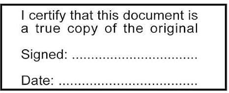 Notary Stamp - True Copy of Original Self Inking Stamp