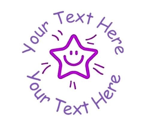 Smiley Star Custom Teacher Motivational Reward Stamp