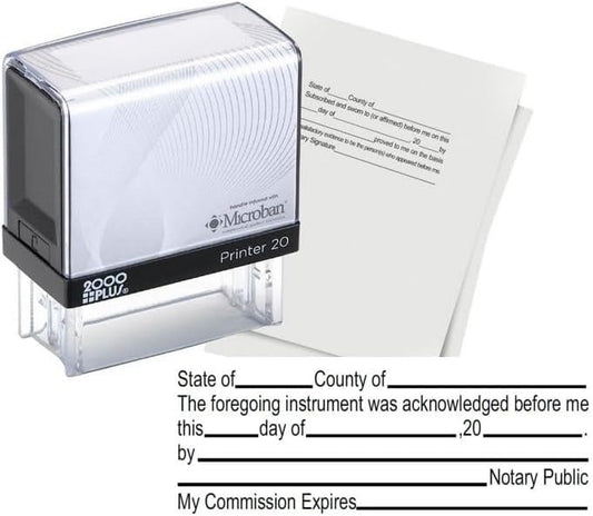 Professional Acknowledgement Notary Stamps Self Inking Stamp for Sworn and Subscribed Notary Rubber Stamp