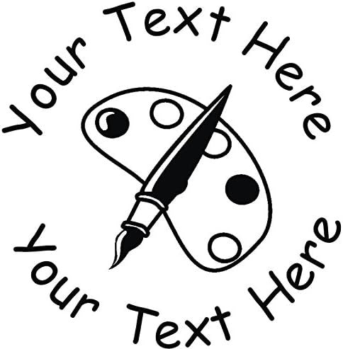 Art Paint Pallet Custom Teacher Motivational Reward Stamp