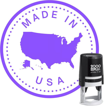 Made in USA' Stamp Self-Inking – Compact Stamp for Local Businesses, Handmade Goods, and Craft Branding