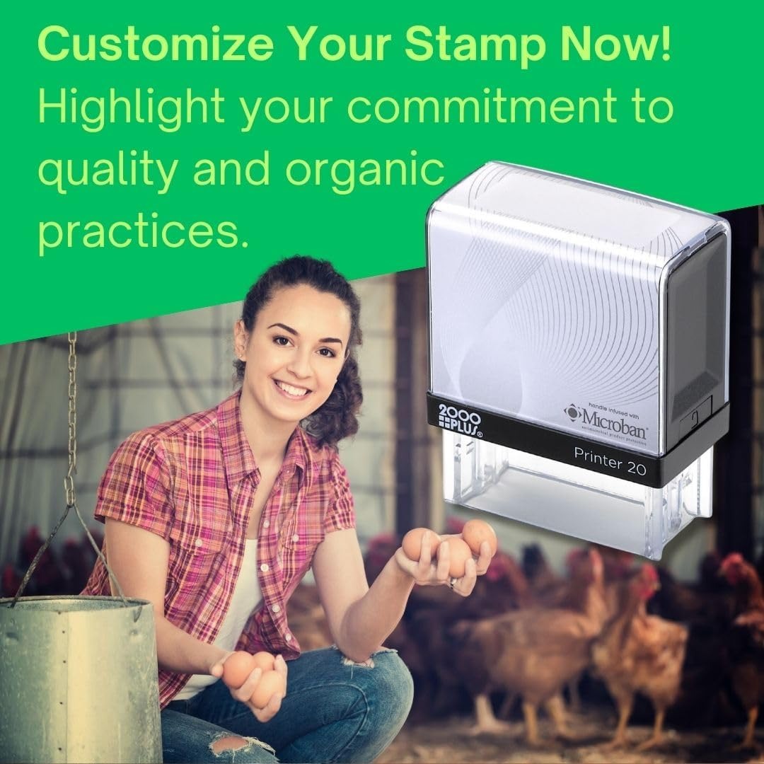 Farm Fresh Egg Carton Personalized Stamp [Your Farm Name]