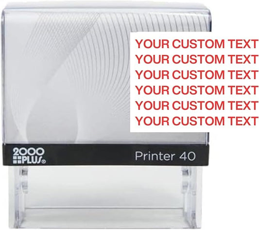 Custom Self-Inking Stamp - Up to 6 Lines - 5 Color Choices