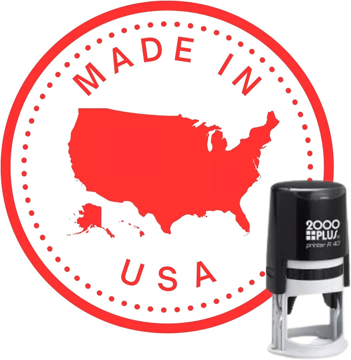 Made in USA' Stamp Self-Inking – Compact Stamp for Local Businesses, Handmade Goods, and Craft Branding