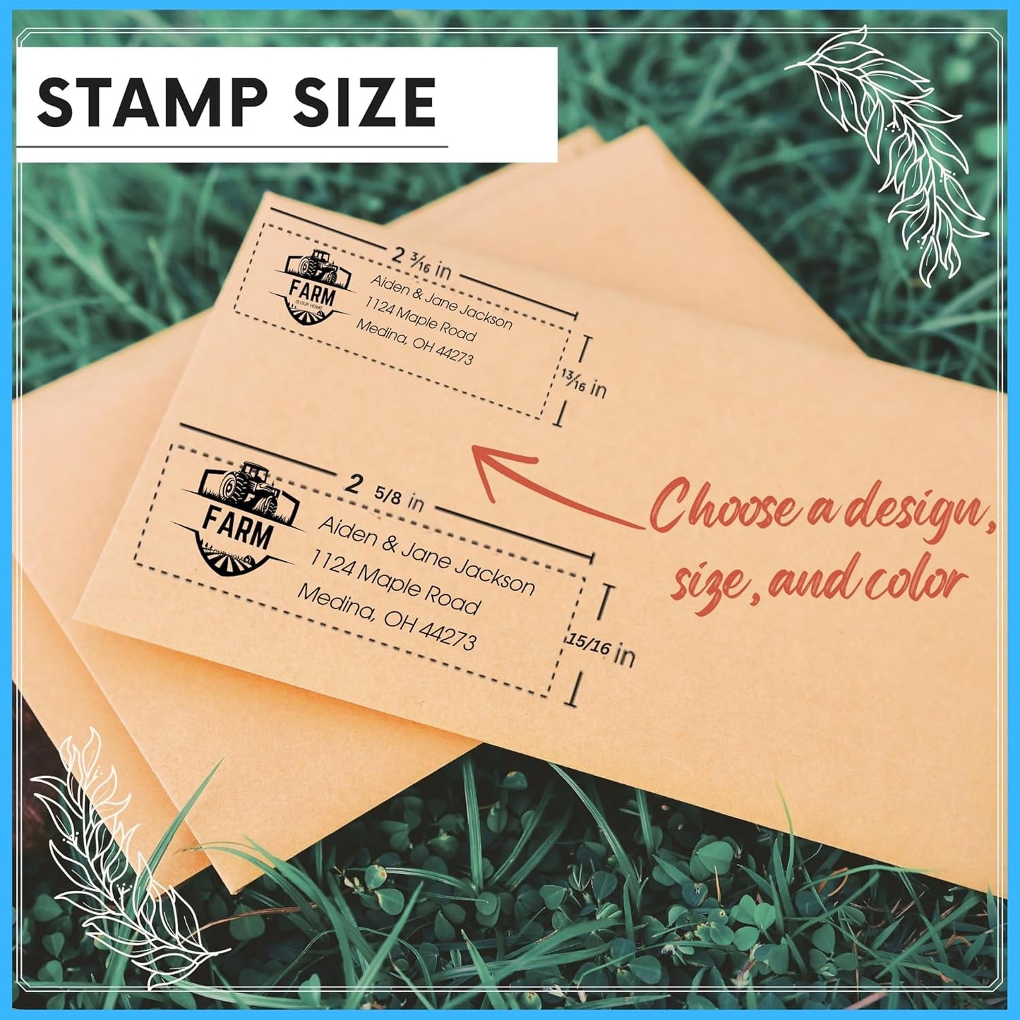 Farm Life and Country Living Return Address Stamp with Various Designs to Choose from (Tractor, Farm Animal, Chicken Barn)